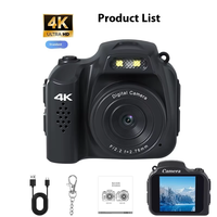 Mini caméra numérique avec filtres multiples pour enfants, vidéo 4K, photo, lumière LED intégrée pour petits cadeaux