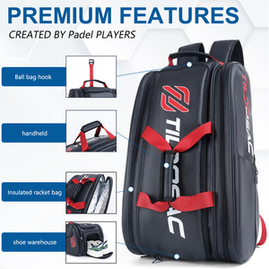 Versatile Sports Racket <b>Backpack</b> Large Capacity With Separate Shoe Pocket for Pickleball Tennis Badminton Sports Bag - Product Image 5