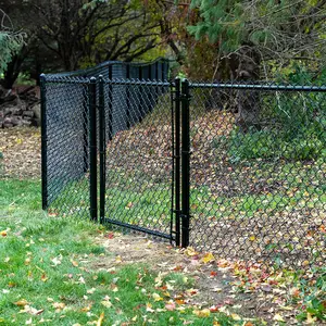 6ft Black Chain Link Fence Galvanized Football Field Fences Wholesale Metal Fences