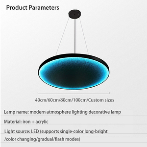 Moderne RGB LED kroonluchter voor restaurant, café, slimme kleurveranderende hanglamp, plafonddecoratie voor sfeer & ambiance - Product Image 6