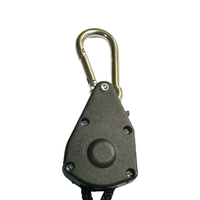 Système de poulie à cliquet robuste de 1/4 pouce, support de suspension réglable pour éclairage de culture avec mousquetons pour tente de culture