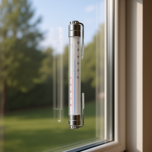 เทอร์โมมิเตอร์วัดอุณหภูมิหน้าต่าง Tfa-Dostmann แบบโลหะ แพ็ค 10 ชิ้น สำหรับวัดอุณหภูมิภายในและภายนอกอาคาร - Product Image 3