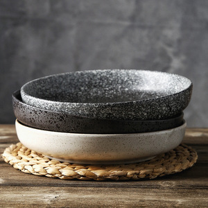 Nouveau moderne japonais plat profond assiette en céramique Restaurant vaisselle domestique pour 8/10 pouces Style japonais d'assiettes en porcelaine - Product Image 2