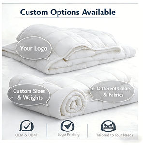 Couverture lestée OEM d'usine, 5x5 grilles, perles de verre, couverture lourde pour un meilleur sommeil, poids et taille personnalisés - Product Image 5