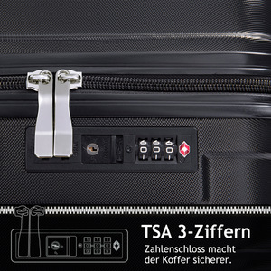 Valise rigide en ABS avec serrure TSA et ouverture à fermeture éclair pour voyage - Product Image 5