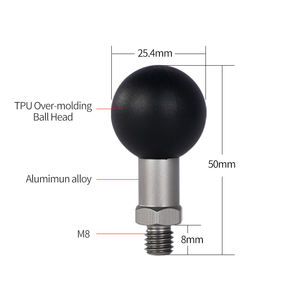 Caméra à rotule en caoutchouc 1/4 "accessoires <span class=keywords><strong>de</strong></span> montage <span class=keywords><strong>de</strong></span> trou fileté adaptateur Standard 1/4" supports <span class=keywords><strong>de</strong></span> téléphone portable à vis accessoires <span class=keywords><strong>de</strong></span> montage - Product Image 4