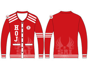 Heroines of Jericho Sorority Embroidery Custom Knitwear Women Sorority Sublimated Ladies Knit <b>Cardigan</b> Sweater - Product Image 5