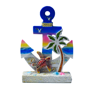 In resina personalizzata tartarughe lucertola albero di cocco <span class=keywords><strong>souvenir</strong></span> 3D scultura animale per la decorazione della casa regali di viaggio - Product Image 3