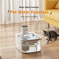 Fontaine à eau sans fil pour chat ChongxinIOT, 3,2 L, alimentée par batterie, filtre à 5 étapes, 3 modes, plateau en acier inoxydable 304