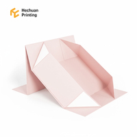 Boîte cadeau magnétique pliable de luxe rose avec logo personnalisé pour vêtements, parfums, cosmétiques, emballage en gros, boîte en papier écologique
