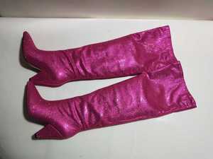 Bottes longues de luxe pour femme à talon original, ornées de strass - Product Image 6