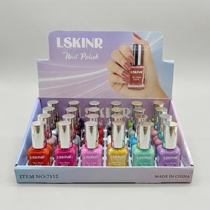 15ml Air Dry <b>Nail</b> <b>Polish</b> <b>Set</b> 24 Colors Glossy Matte Dual Finish Low Odor Water-Based Formula Salon Wholesale OEM Private Label - Product Image 1
