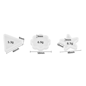 Moule en silicone pour résine, formes étoile, fleur, triangle, pour moulage époxy, fabrication de bijoux, pendentifs, bougies, savons et artisanat DIY - Product Image 2