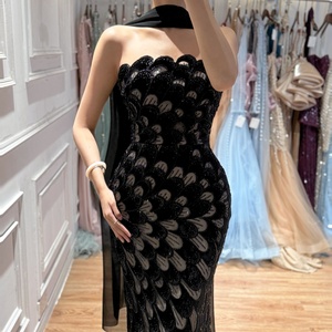 Vestido <span class=keywords><strong>de</strong></span> Noche Sirena sin Tirantes Serene Hill LA73607 con Bufanda 2026, Elegante Vestido <span class=keywords><strong>de</strong></span> <span class=keywords><strong>Fiesta</strong></span> <span class=keywords><strong>de</strong></span> Alta Gama para Mujer - Product Image 5