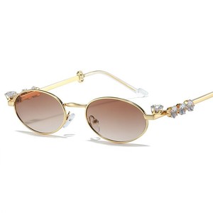 Unisex Oval Sunglasses Metal <b>Frame</b> Blue Light Protection 1.56 Ac Lens Lightweight Y2K Style - Product Image 2