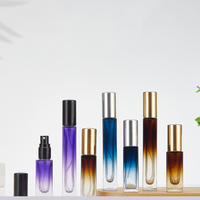 5ml 8ml 10ml bouteille de gradient de parfum carré cosmétique avec pompe vaporisateur or/argent/noir couvercle bouteille de pulvérisation en verre pour parfum