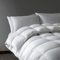 Couette de luxe 95% duvet d'oie blanc, avec système de compartimentation, en coton longues fibres 100S, étiquette noire, anti-duvet, pour linge de lit hôtelier
