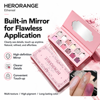 Mehrfarbige Metallic Matte Perlglanz-Puder Lidschatten-Palette 12-Farben Hochpigmentiert Wasserfest Make-up Versandfertig Großhandel