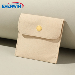 Bolsa de Almacenamiento de Joyería EVERWIN Personalizada de Microfibra, Forma de Sobre, Cierre de Botón, Estuche de Almacenamiento Portátil - Product Image 4