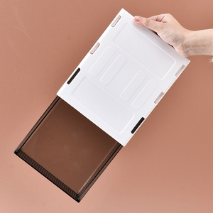 ลิ้นชักพลาสติกแบบเลื่อนซ่อนใต้โต๊ะ ประหยัดพื้นที่ ติดตั้งง่ายด้วยกาวในตัว สำหรับจัดระเบียบของใช้ในออฟฟิศ ขนาด S รุ่นใหม่ - Product Image 4