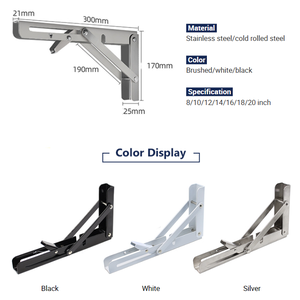 Sản xuất cung cấp Wall <span class=keywords><strong>Mount</strong></span> khung kim loại thép không gỉ gắn tam giác Khung điều chỉnh nhiệm vụ nặng nề nổi kệ - Product Image 3