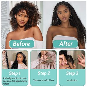 Extensiones de <span class=keywords><strong>Cabello</strong></span> Humano al por Mayor, Trenzas Rizadas Estilo Boho, <span class=keywords><strong>Cabello</strong></span> Humano Camboyano Virgen sin Trama, Ondulado Profundo al Agua - Product Image 4