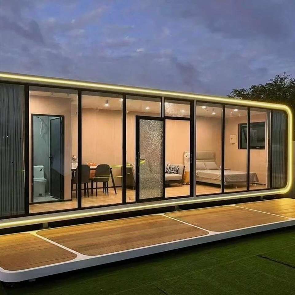 Space Capsule Luxury Prefab Container House Light Mobile Glamping Resort Hotel Portable Mobile Space Capsule Luxury House - Image 4