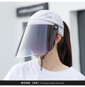 Sun hat for women in summer uv protection sun hat for outdoor cycling half a head to cover the face of the hat - Product Image 3