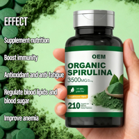 Comprimés de spiruline verte en vrac OEM suppléments vente en gros de comprimés de poudre de chlorella pour adultes pas pour les femmes enceintes