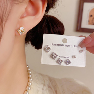 Resoul Conjunto de Pendientes Geométricos Laco Perola Bañados en Oro, Bisutería de <span class=keywords><strong>Moda</strong></span> para Mujer, Venta al por Mayor - Product Image 3