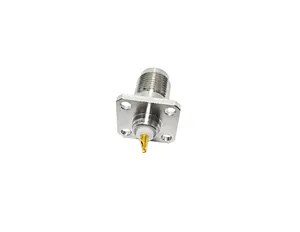 rf coaxial connector TNC female jack 4-hole flange panel mount antenna adapter