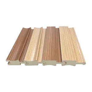 高品质3D室内竹纤维木塑墙板聚氯乙烯凹槽装饰墙板