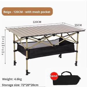 Petite <span class=keywords><strong>table</strong></span> de levage pour extérieur en aluminium, rétractable, portable, pour <span class=keywords><strong>camping</strong></span>-<span class=keywords><strong>car</strong></span>, rouleau d'oeufs, marché de nuit - Product Image 5