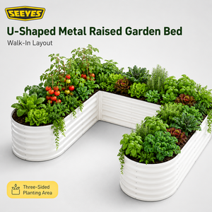 Bacs de jardin surélevés en forme de U en métal galvanisé pour légumes OEM ODM Antiruggine Letto Da Giardino Rialzato - Product Image 1