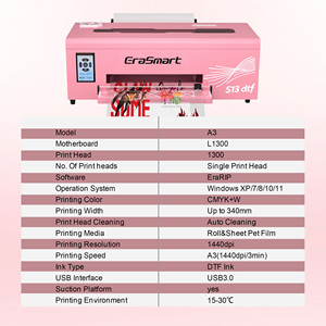 Machine d'impression de t-shirts multicolores américaine, stock entrepôt US, 30 cm, petite imprimante numérique, garantie 3 ans, tête d'impression Epson, imprimante DTF A3 - Product Image 5