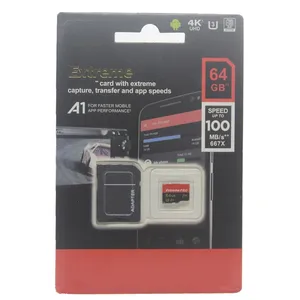 128GB Micro SD Card with C10 Speed U3 A1 Rating SDHC Memory Compatible with CID Change Game Cameras Custom Logo Plastic Material