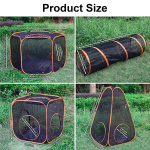 Vendita all'ingrosso della fabbrica Custom 4-In-1 6-In-1 per animali domestici per esterni box per gatti tenda tenda con tunnel per gatti tenda portatile per animali domestici - Product Image 5