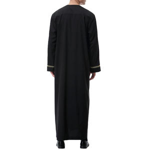Vente en gros à prix avantageux, thobe traditionnelle musulmane islamique décontractée pour hommes, de haute qualité, en polyester léger - Product Image 2