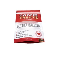 Sachet personnalisé en aluminium avec fermeture éclair pour emballage alimentaire, friandises lyophilisées pour chiens, bœuf et viande