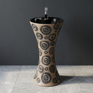 Lavabo sur pied en céramique imprimé art moderne coloré, articles sanitaires, prix de gros direct usine - Product Image 2