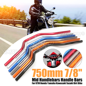 Guidon de moto universel de 7/8 pouces (22 mm) de type Drag Bar pour Honda, Yamaha, Kawasaki, Suzuki, moto tout-terrain - Product Image 1