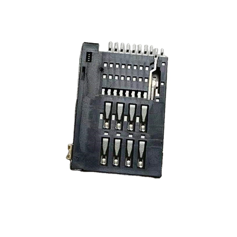 Factory directly sell SIM card socket 8pin+2pin/6pin+2p H1.8mm push type sim card connector