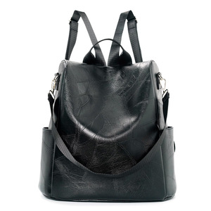 Custom Anti-Theft <b>Backpack</b> Fashion Waterproof Simple School <b>Backpack</b> Women Girls Leather <b>Backpack</b> for Ladies Outdoor Travel - Product Image 2