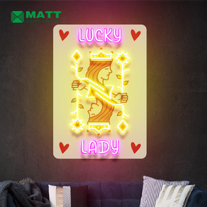 Enseigne lumineuse LED en acrylique pour <span class=keywords><strong>poker</strong></span>, enseigne néon personnalisée avec impression UV, pour salle <span class=keywords><strong>de</strong></span> <span class=keywords><strong>jeux</strong></span>, salle <span class=keywords><strong>de</strong></span> <span class=keywords><strong>poker</strong></span>, bar, décoration murale - Product Image 3