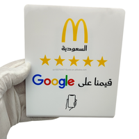 Tarjeta personalizable NFC Google Review 13,56 MHz RFID Soporte de revisión de redes sociales a prueba de agua para soporte de exhibición de pedidos de grifo