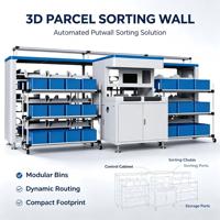 Solution clé en main de tri mural 3D : Conception, installation, mise en service et système complet de préparation des commandes pour projet d'entrepôt