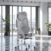 Chaise de bureau ergonomique en maille à dossier haut moderne de Chine, avec support lombaire réglable, vérin à gaz certifié, alliage d'aluminium