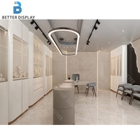 Vitrine de luxe complète pour bijouterie, présentoir à bijoux en verre sur mesure, comptoir de bijouterie moderne, vitrine de bijouterie