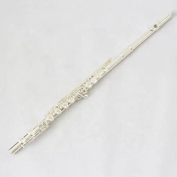 Flauta chinesa instrumento popular aluno alto flauta prateada 16 furos fechados