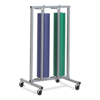Distributeur de rouleaux de papier vertical mobile JH-Mech de 36 pouces avec roulettes, distributeur et coupeur de rouleaux de papier kraft robuste